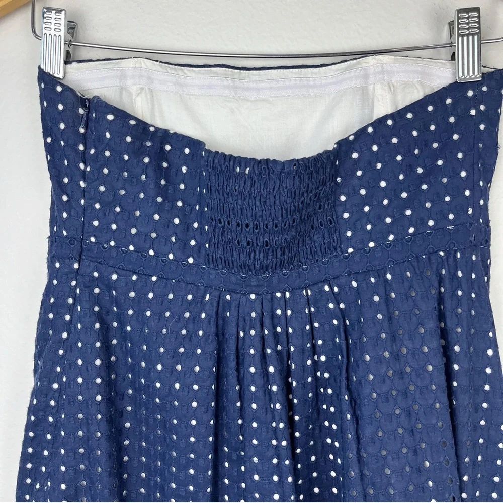Lilly Pulitzer Navy Blue Polka Dot Bowen Lace Dress 100% Cotton Size 2 - Picture 4 of 13
